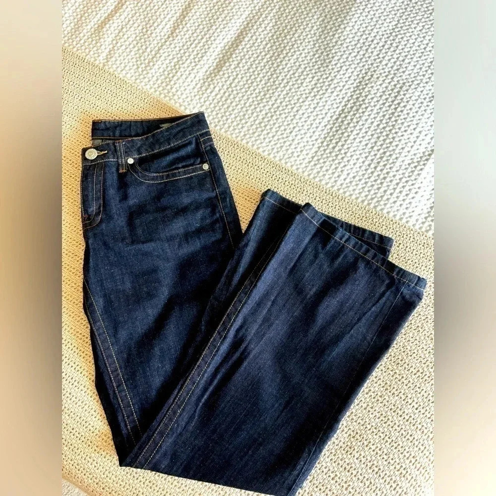 BCBGMaxAzria Sophie twisted flare denim jeans
